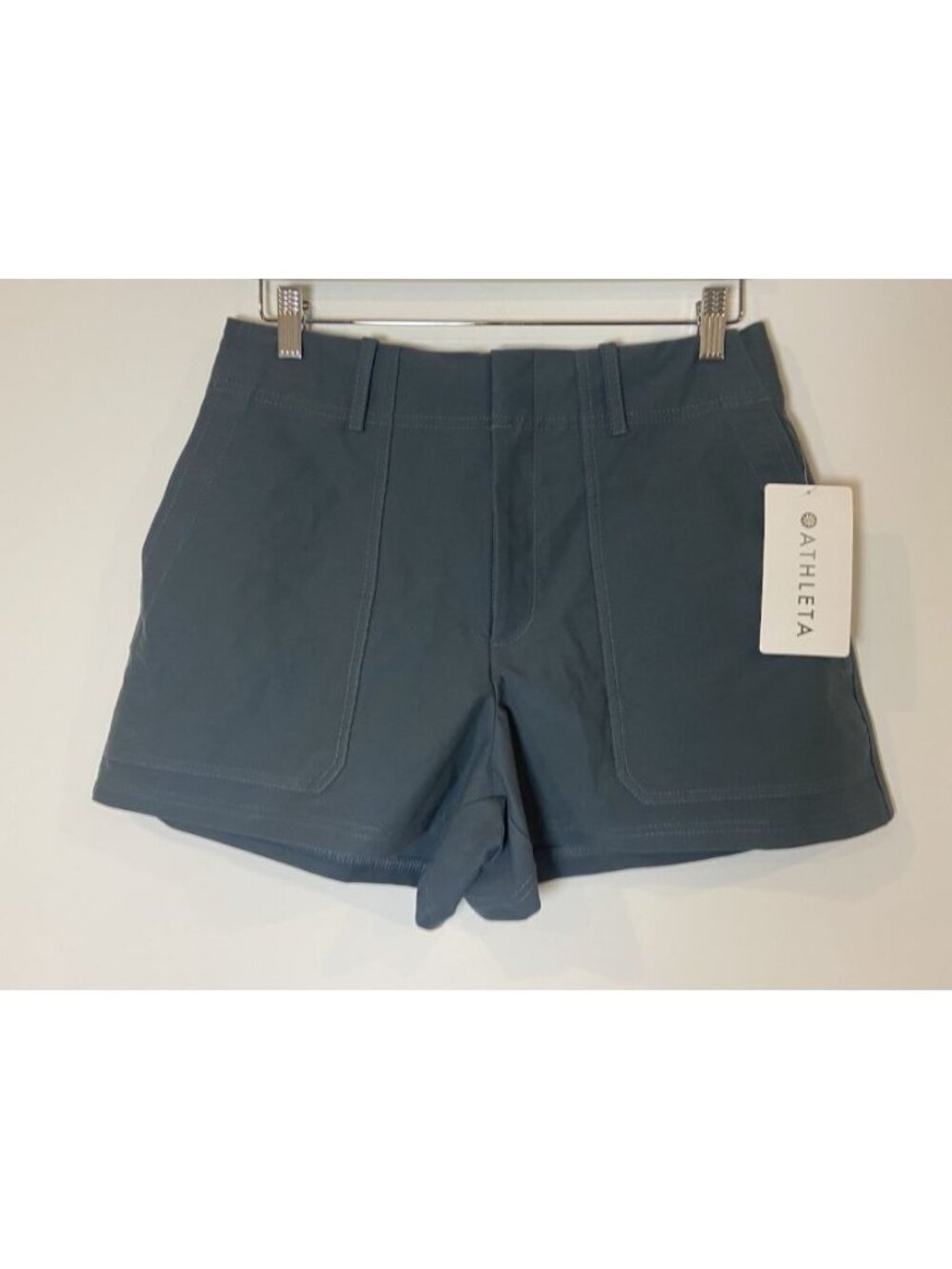 NWT Athleta Skyline Utility Shorts Dark Teal Green Size 12 New